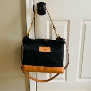 🌟CUSTOM🌟Meanwhile Back at the Farm Waxed Canvas and Vachetta Hobo & Crossbody